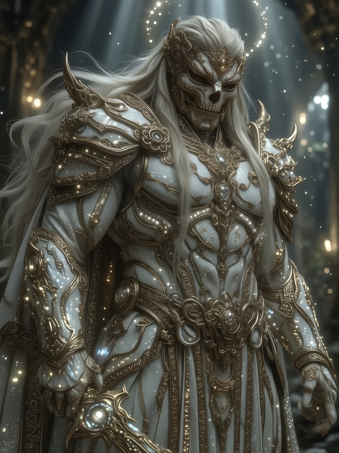 Ethereal Warrior in Divine Armor — AI generated image