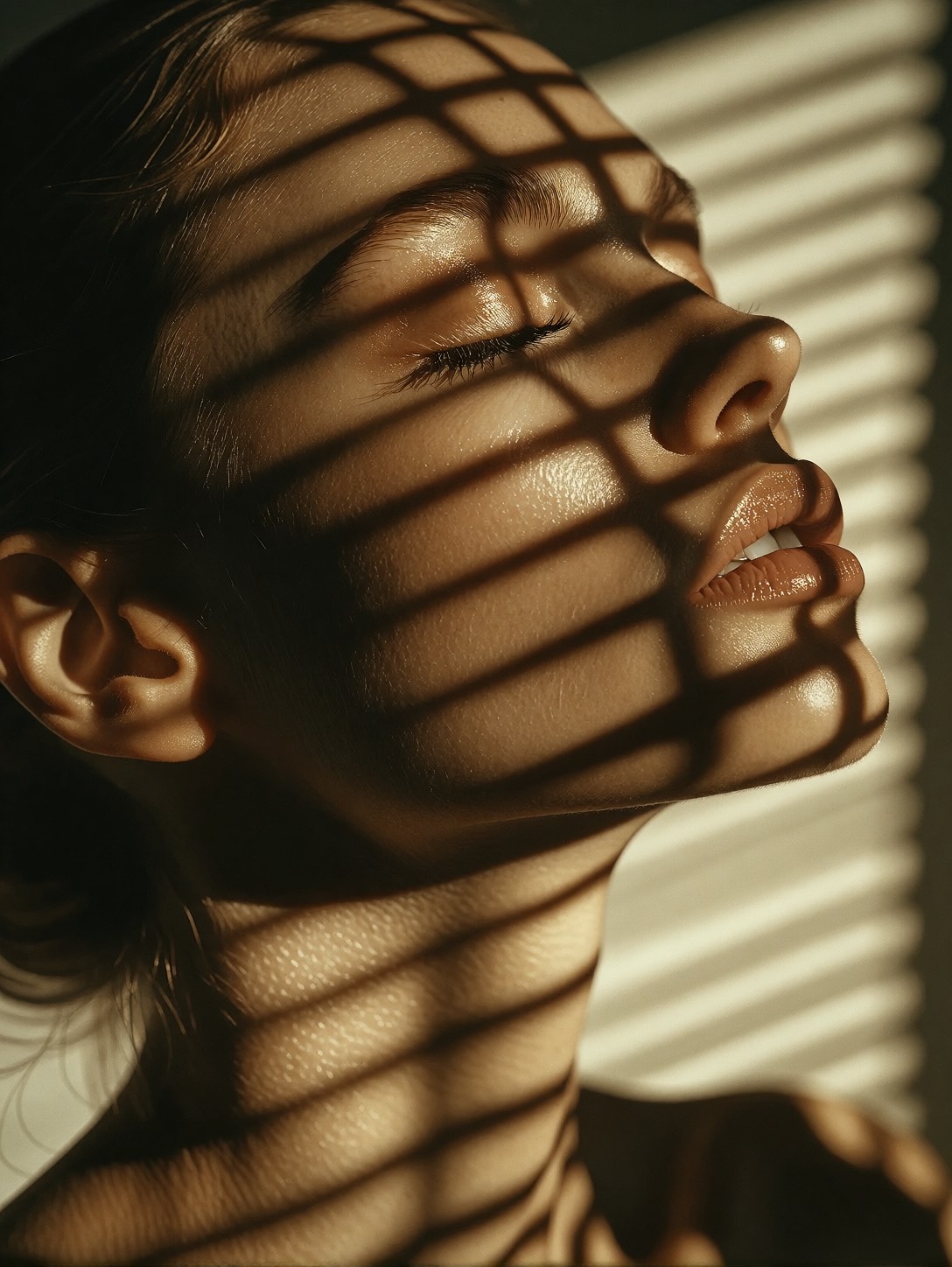 Sensual Portrait in Golden-Hour Light — AI generated image