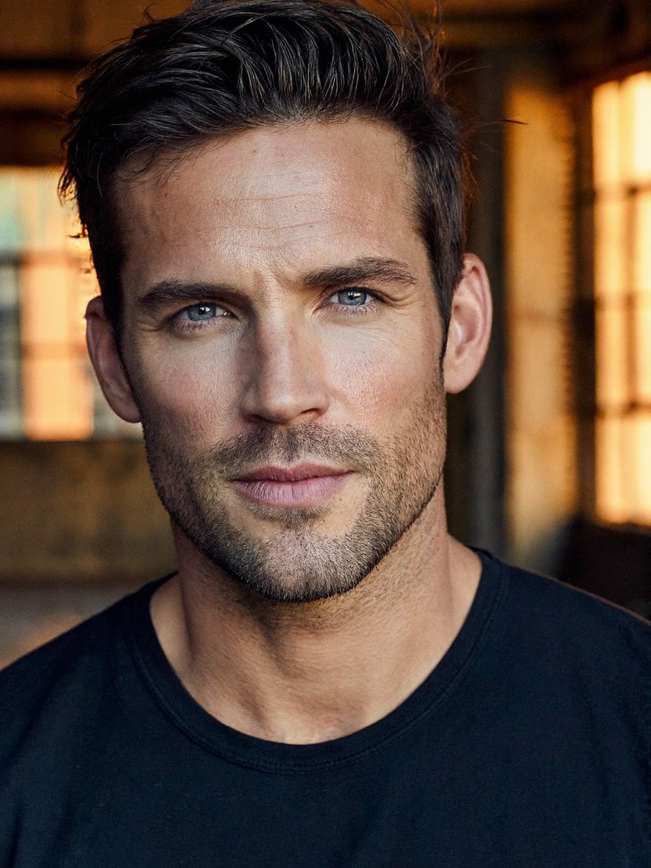 Rugged Man in Golden Hour — AI generated image