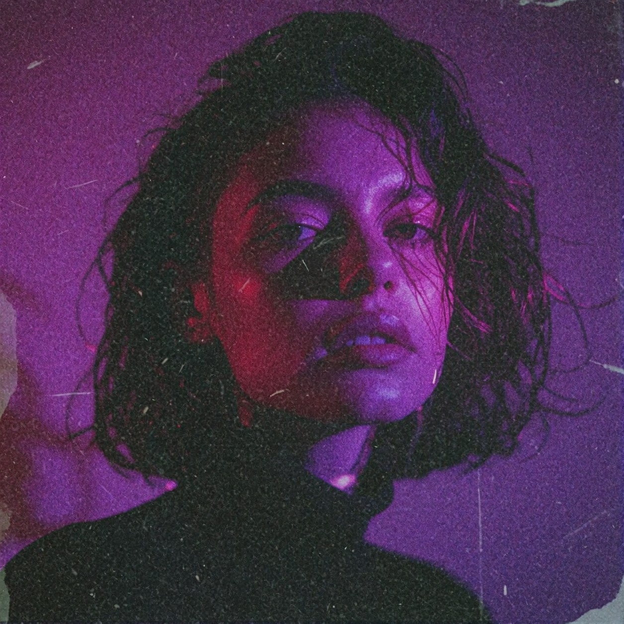 Moody Portrait Under Neon Lights, Vintage Cinematic — AI generated image