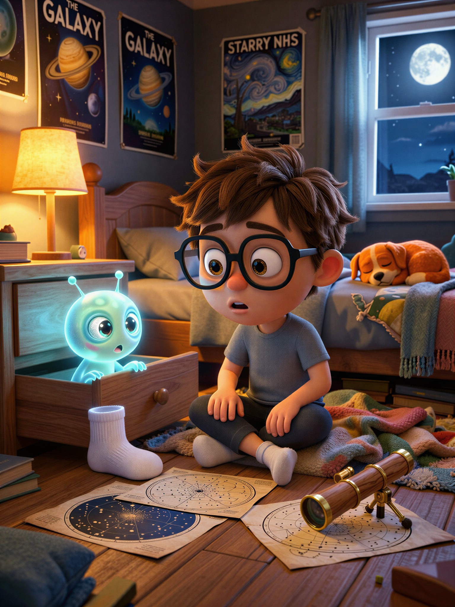Whimsical Alien Encounter — AI generated image