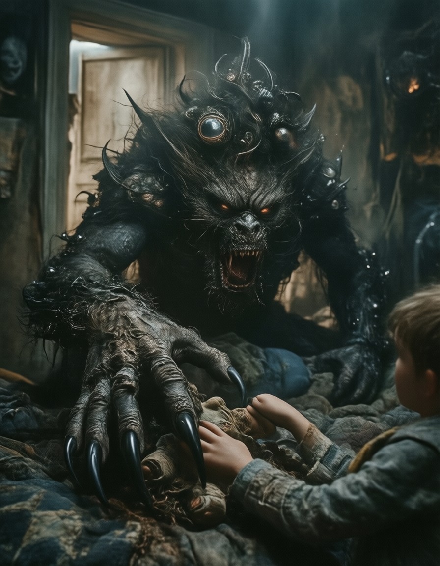 Clawed Hand in Nightmare Room — AI generated image