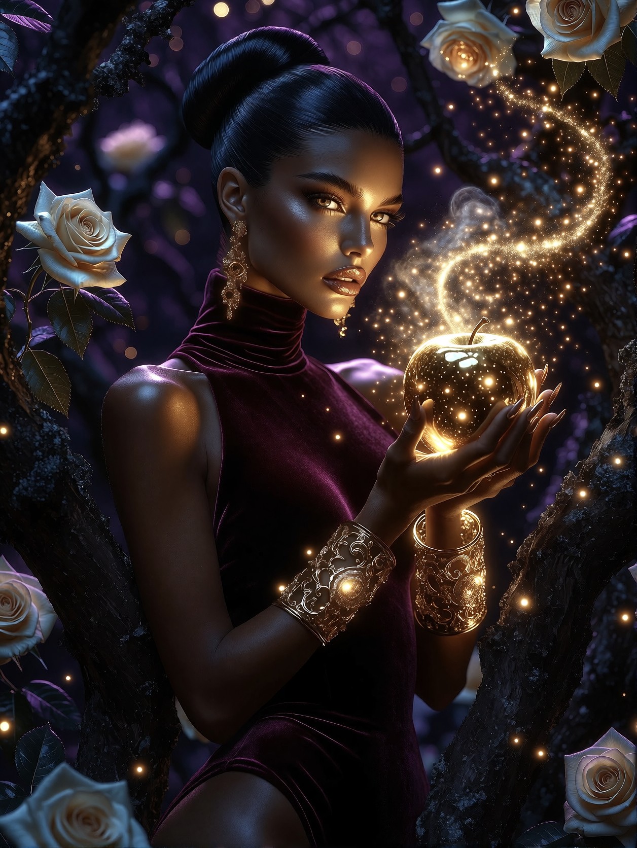 Enchanted Orchard Glamour — AI generated image