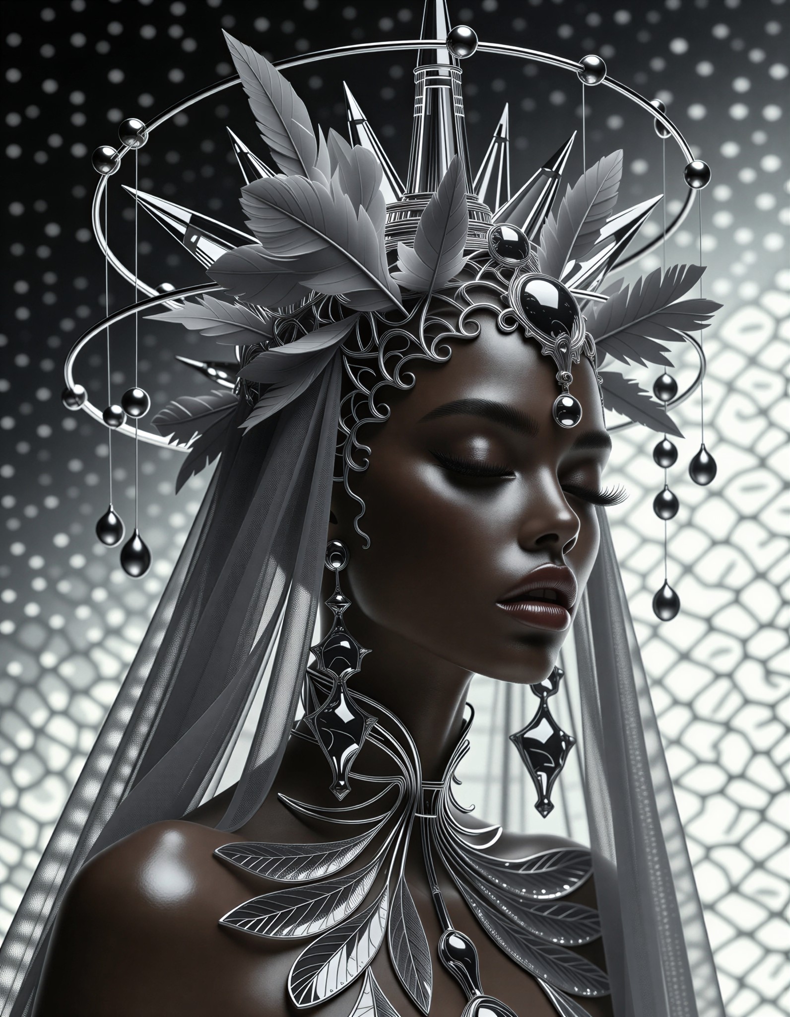 Living Sculpture of Liquid Obsidian — AI generated image