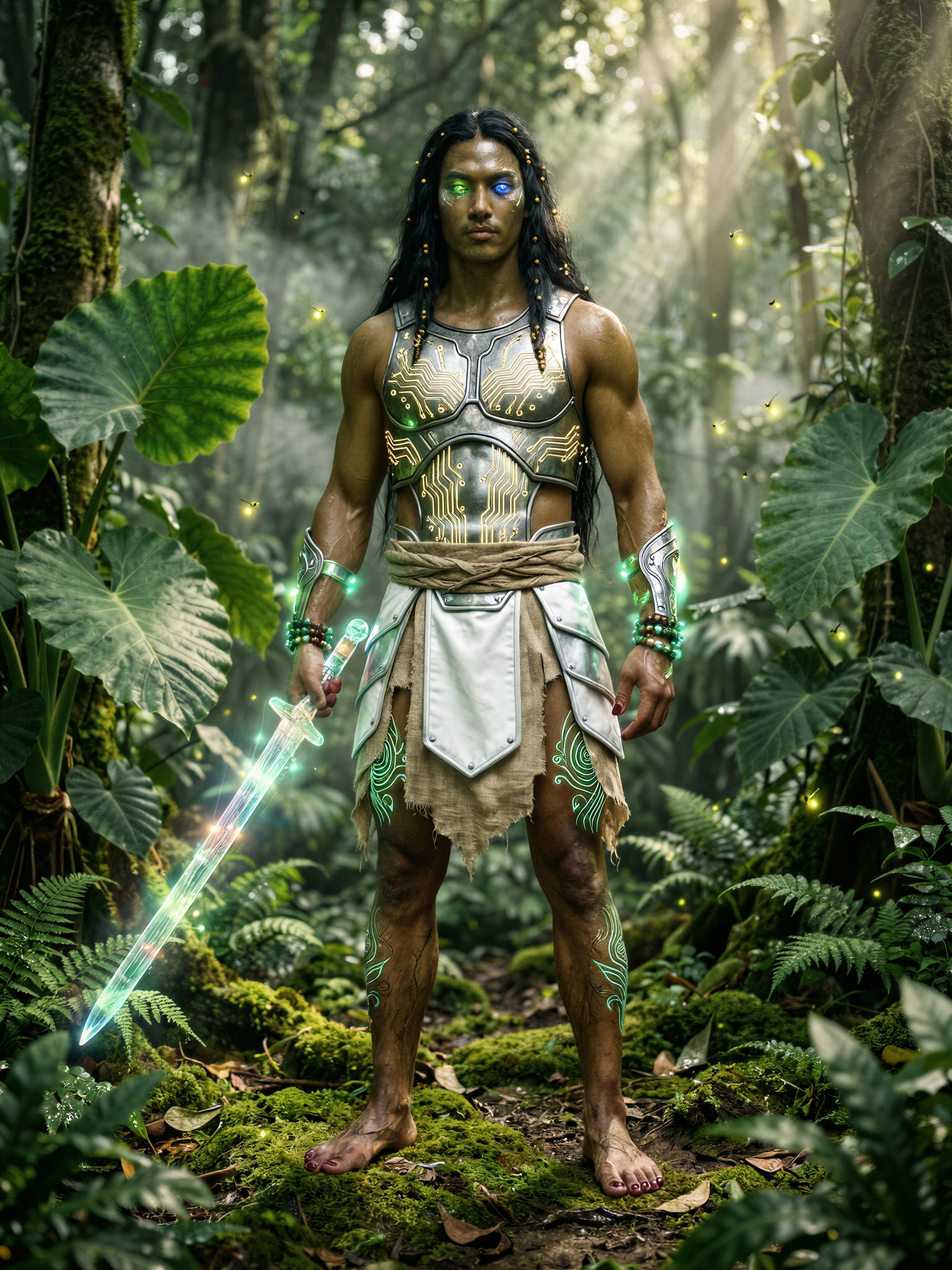 Photorealistic Filipino Warrior at Dawn — AI generated image