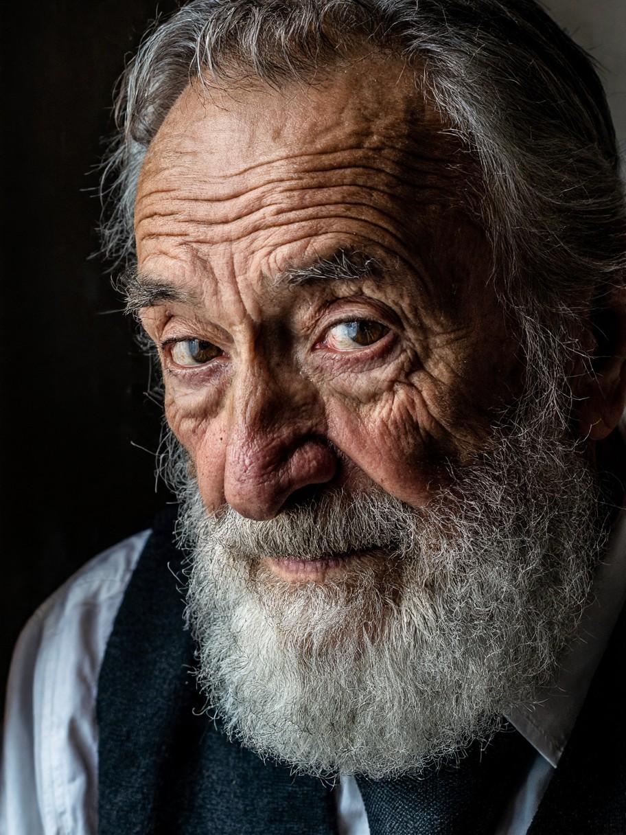 Elderly Man with Rembrandt Lighting — AI generated image