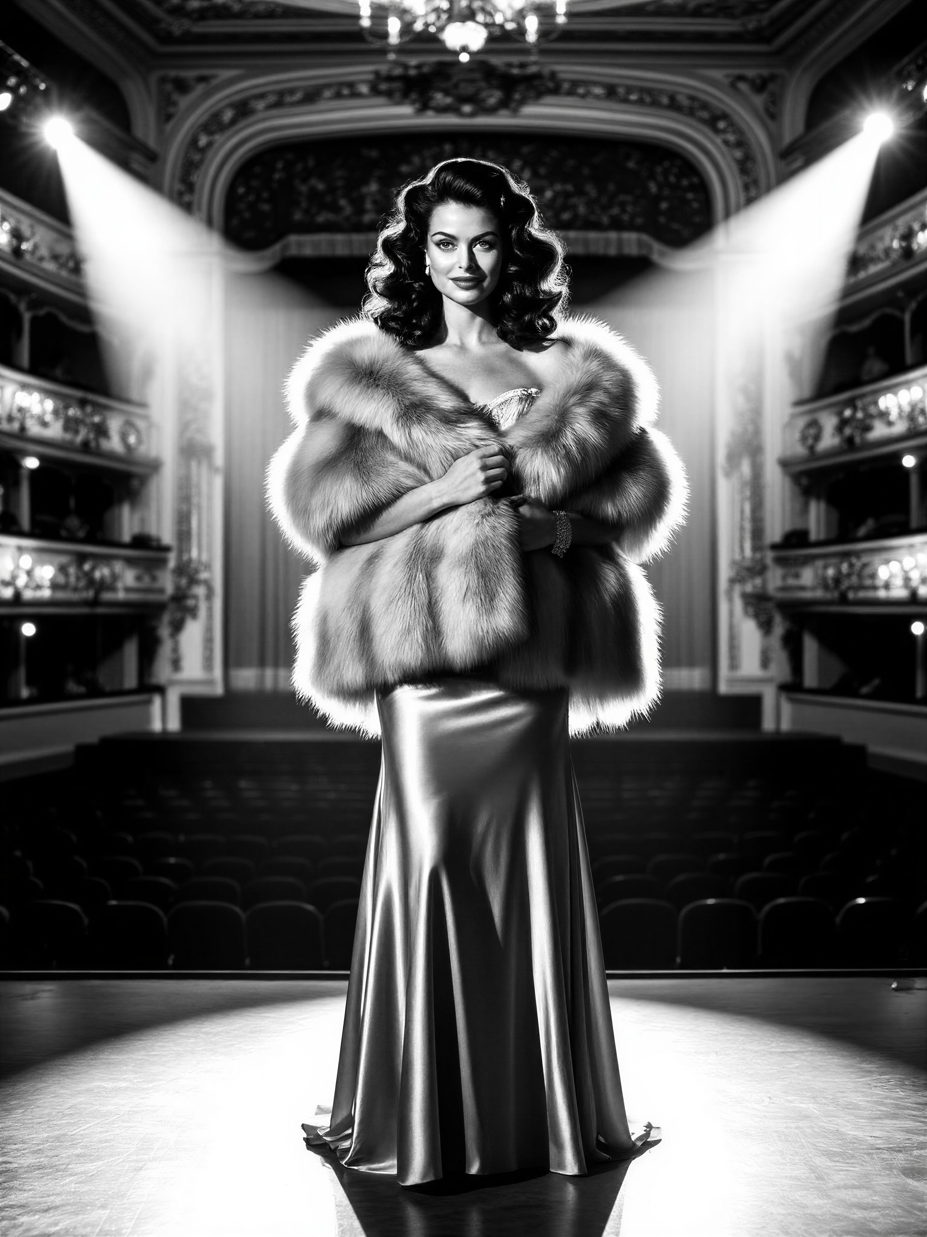 Noir Stage Goddess — AI generated image