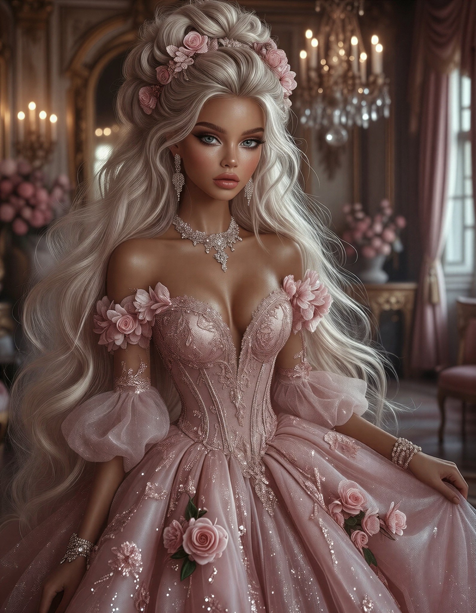 Fairytale Ballroom Elegance — AI generated image