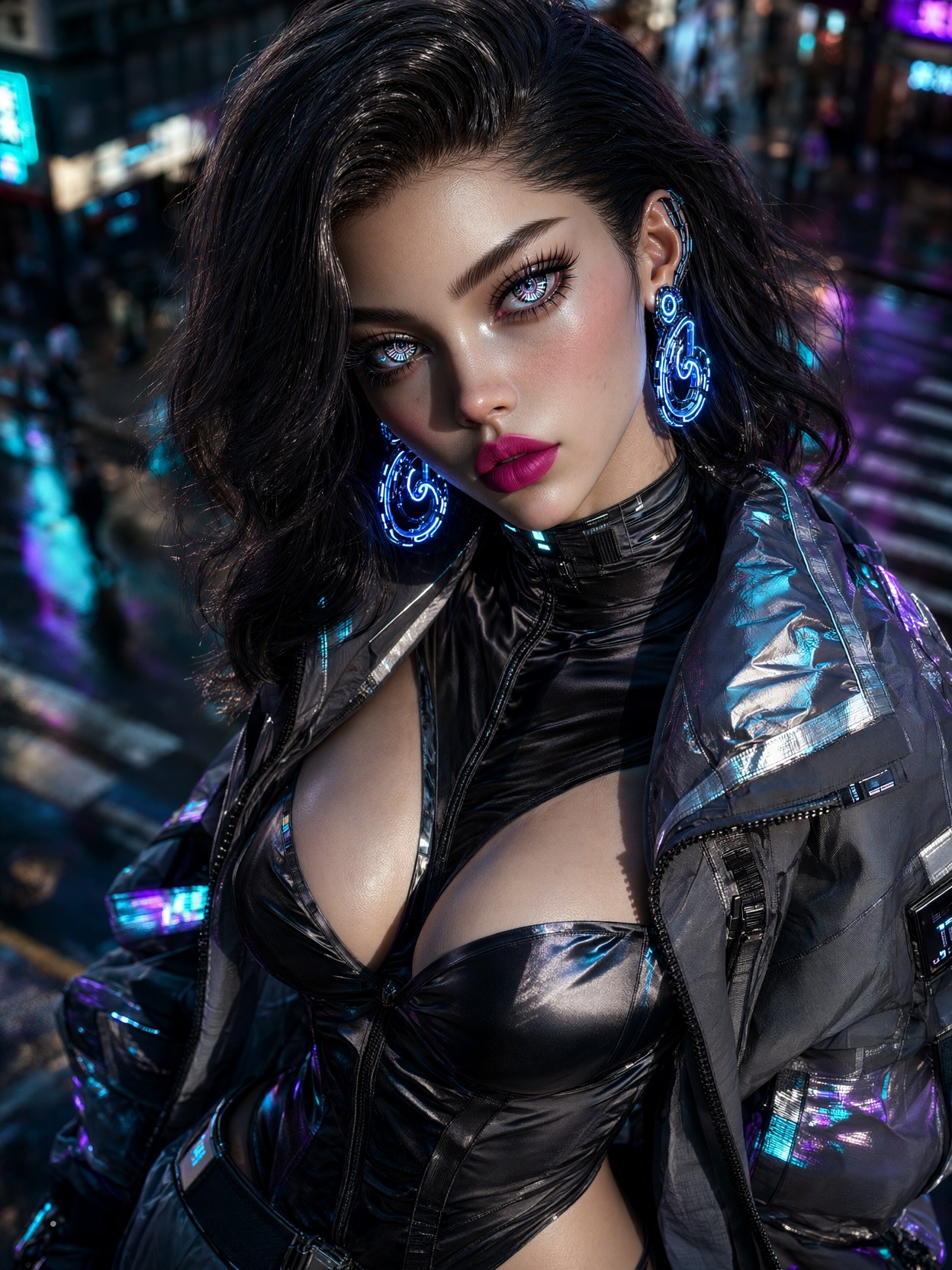 Cyberpunk Doll In Neon City — AI generated image