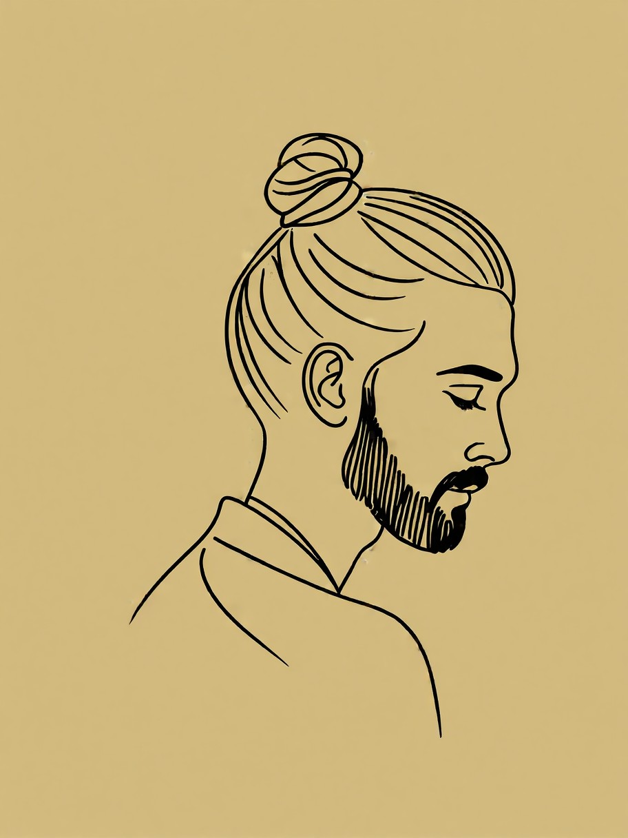 Minimalist Line Art Profile — AI generated image