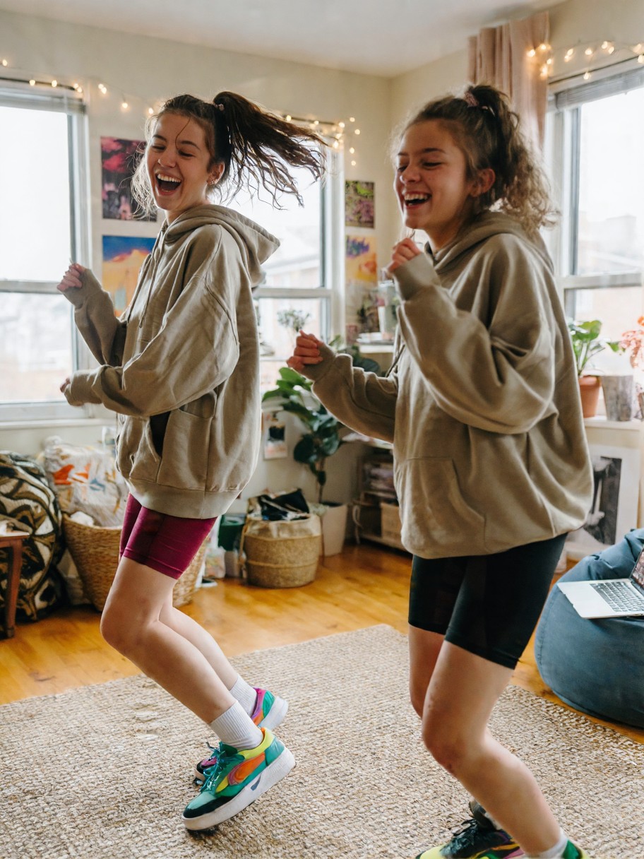 Energetic Dance in Sunlit Room — AI generated image