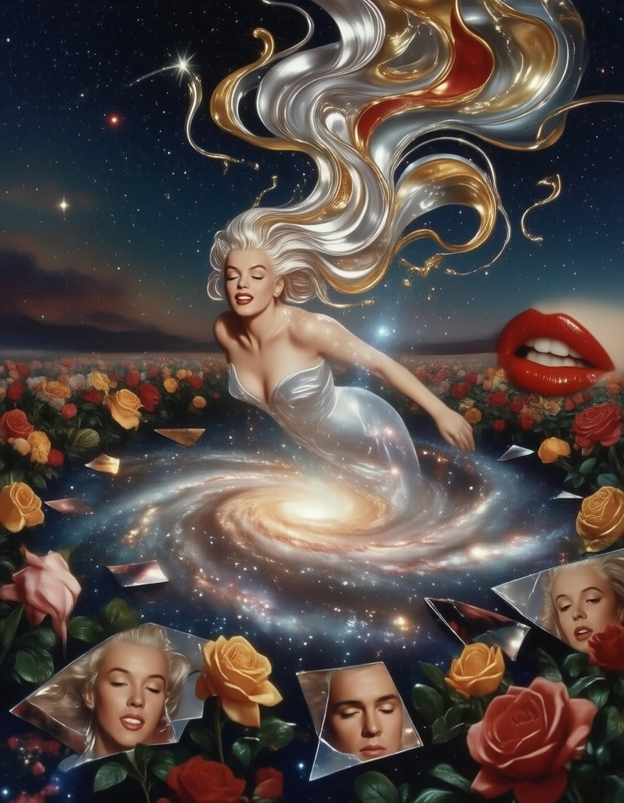 Marilyn in Celestial Void — AI generated image