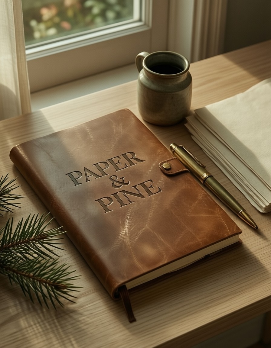 Warm Stationery Branding — AI generated image