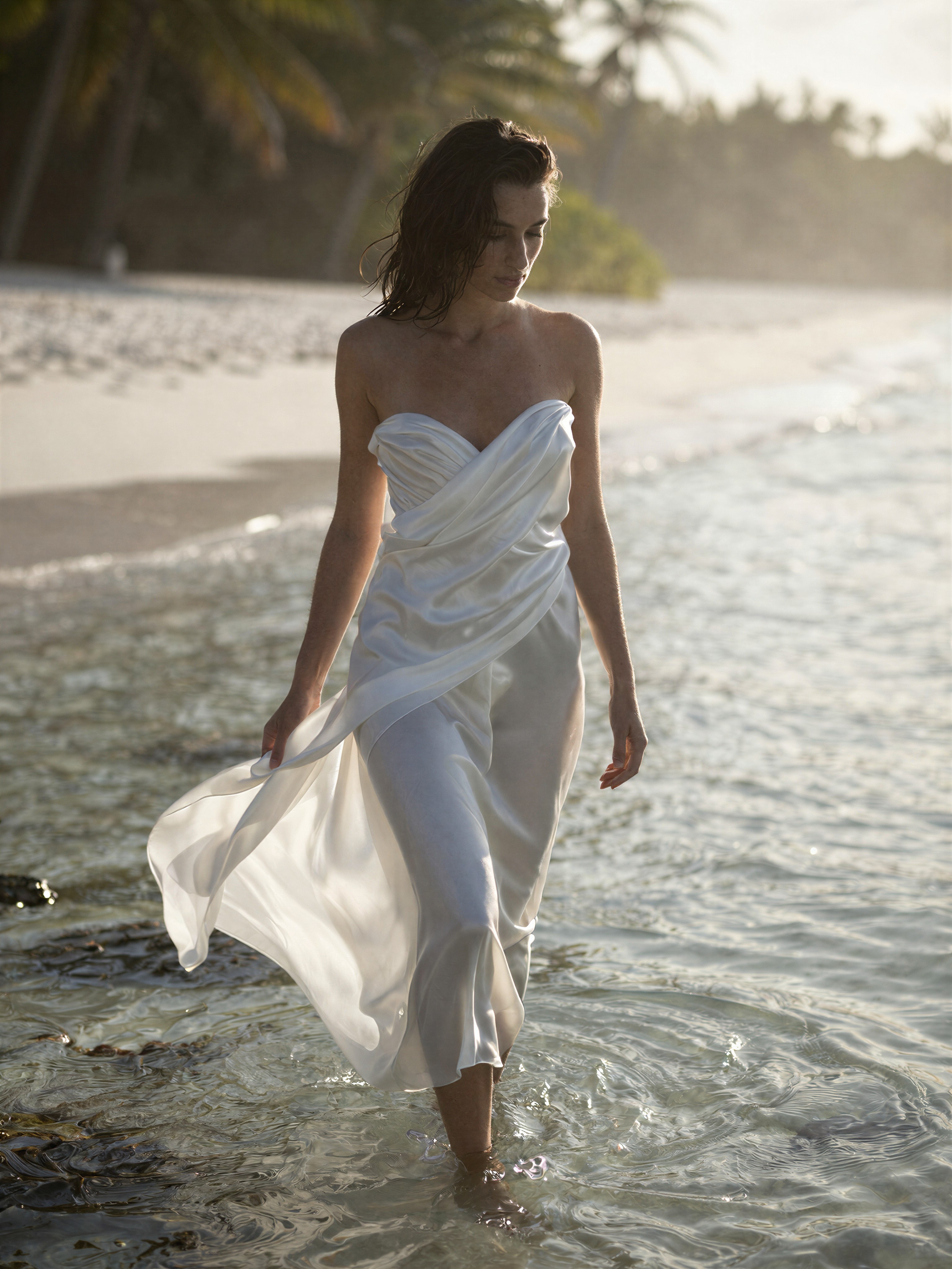 Ethereal White Silk Boudoir — AI generated image