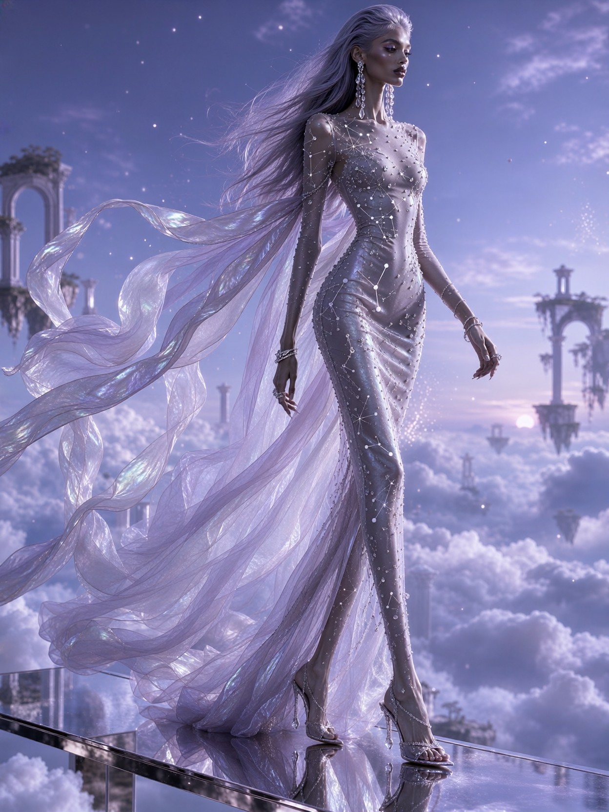 Surreal High Fashion Portrait — AI generated image