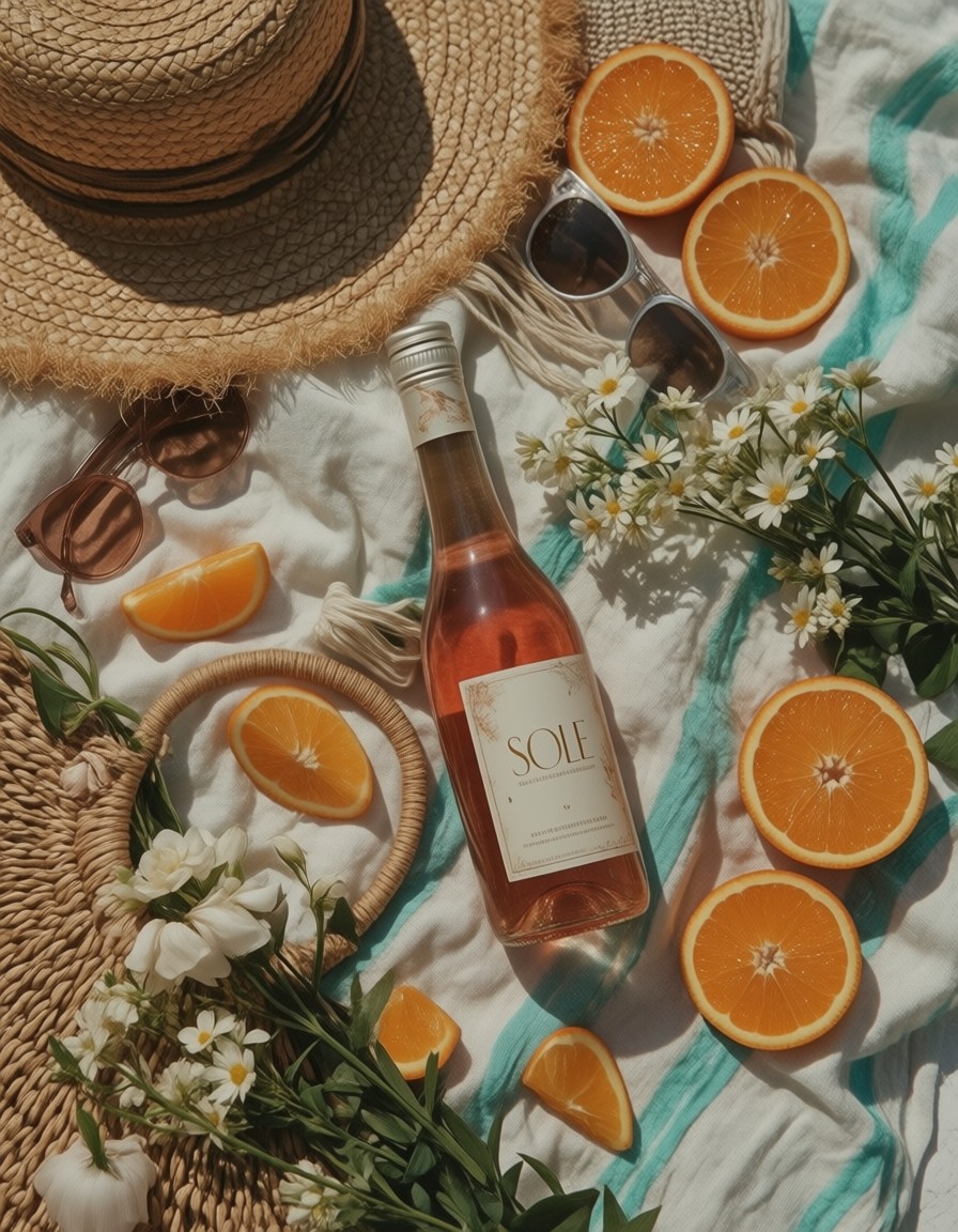 Vibrant Summer Flat Lay — AI generated image