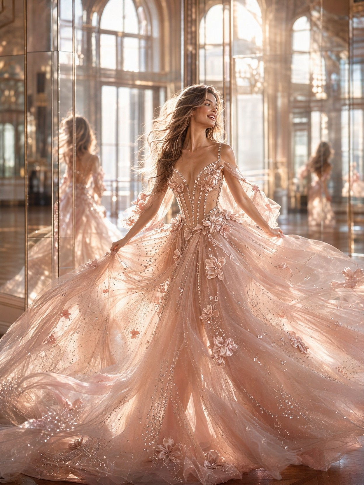 Elegant Spin In Art Deco Ballroom — AI generated image