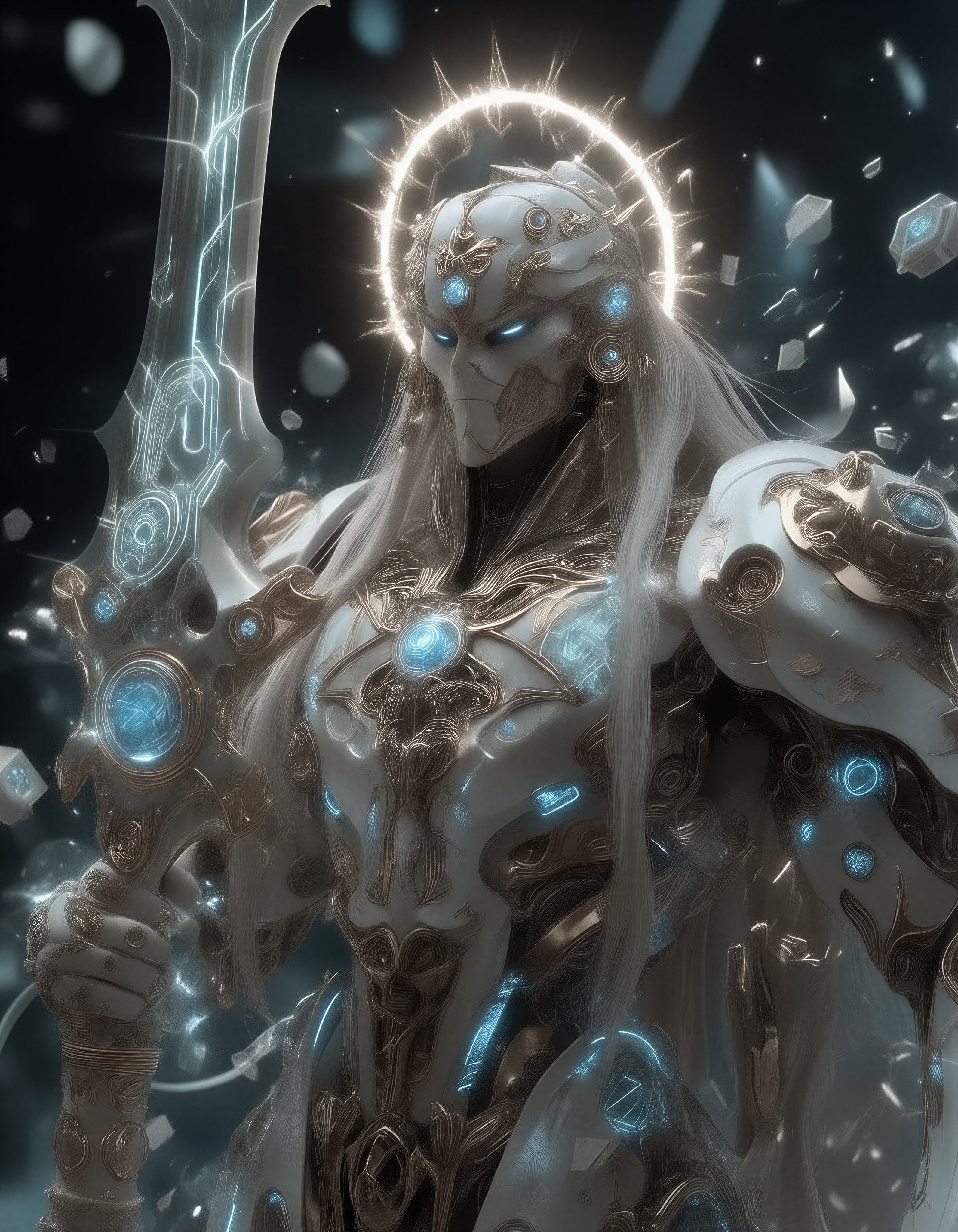 Divine Cybernetic Guardian — AI generated image