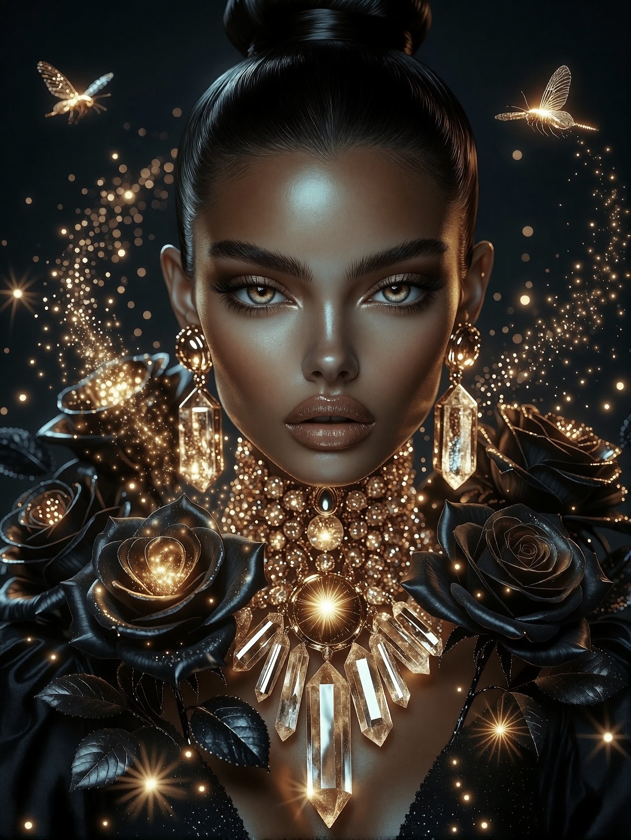 Enchanted Aristocrat in Gold and Shadow — AI generated image