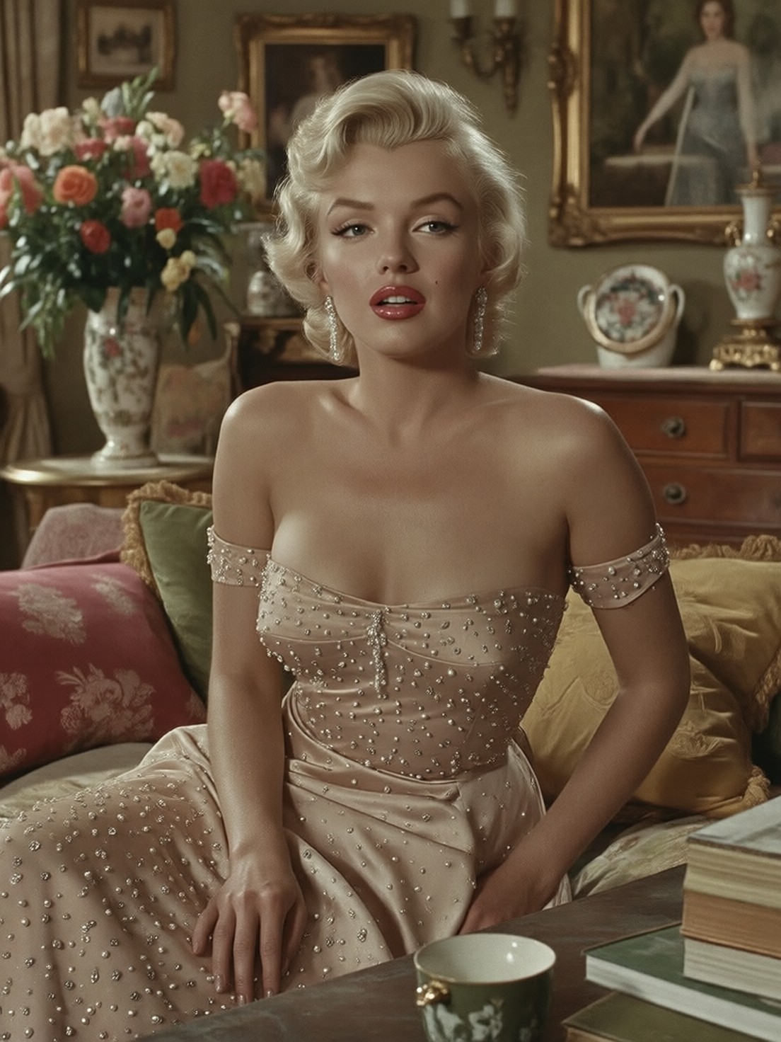 Luxurious Marilyn Monroe Close-Up — AI generated image