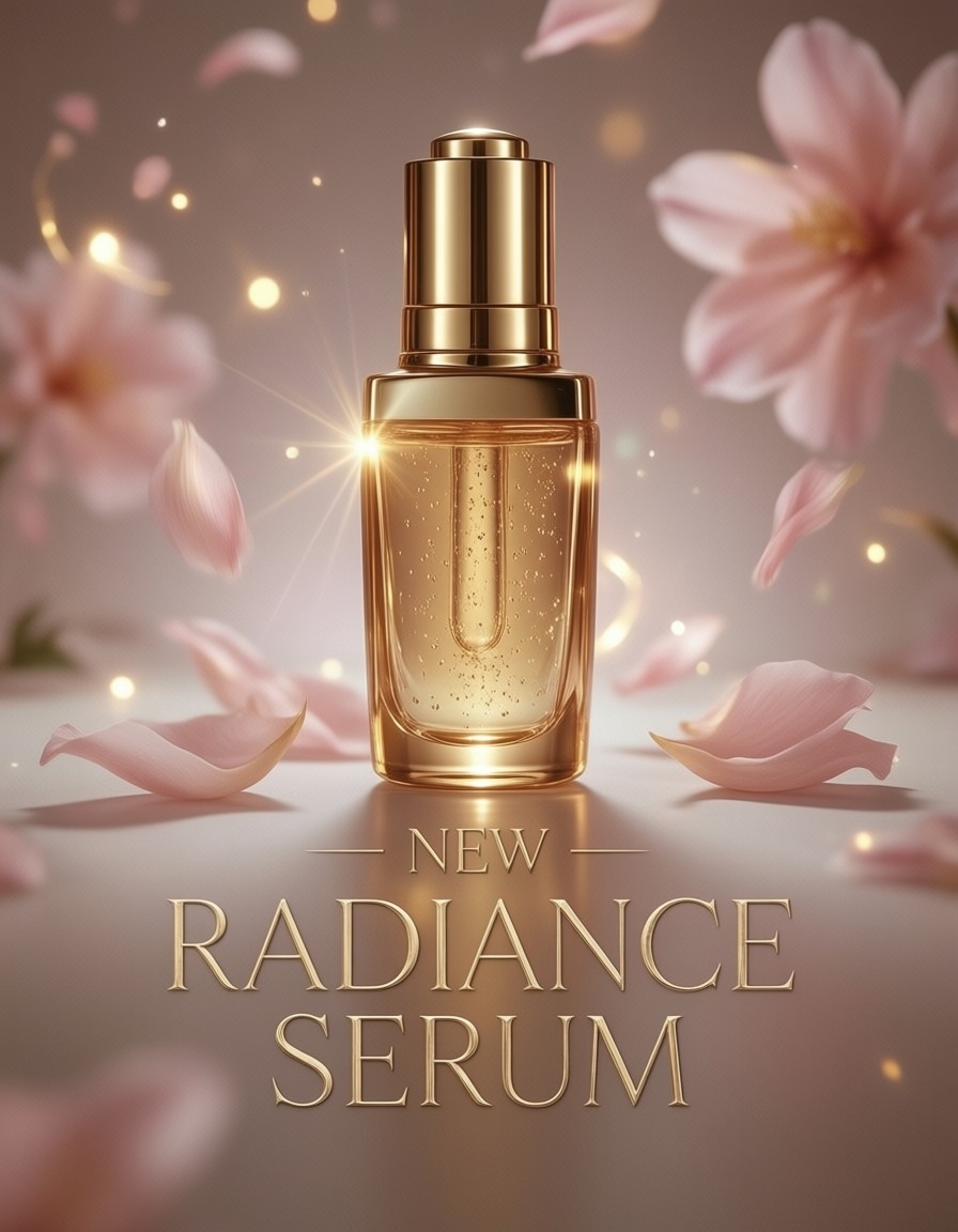 Luxurious Gold Serum Launch — AI generated image