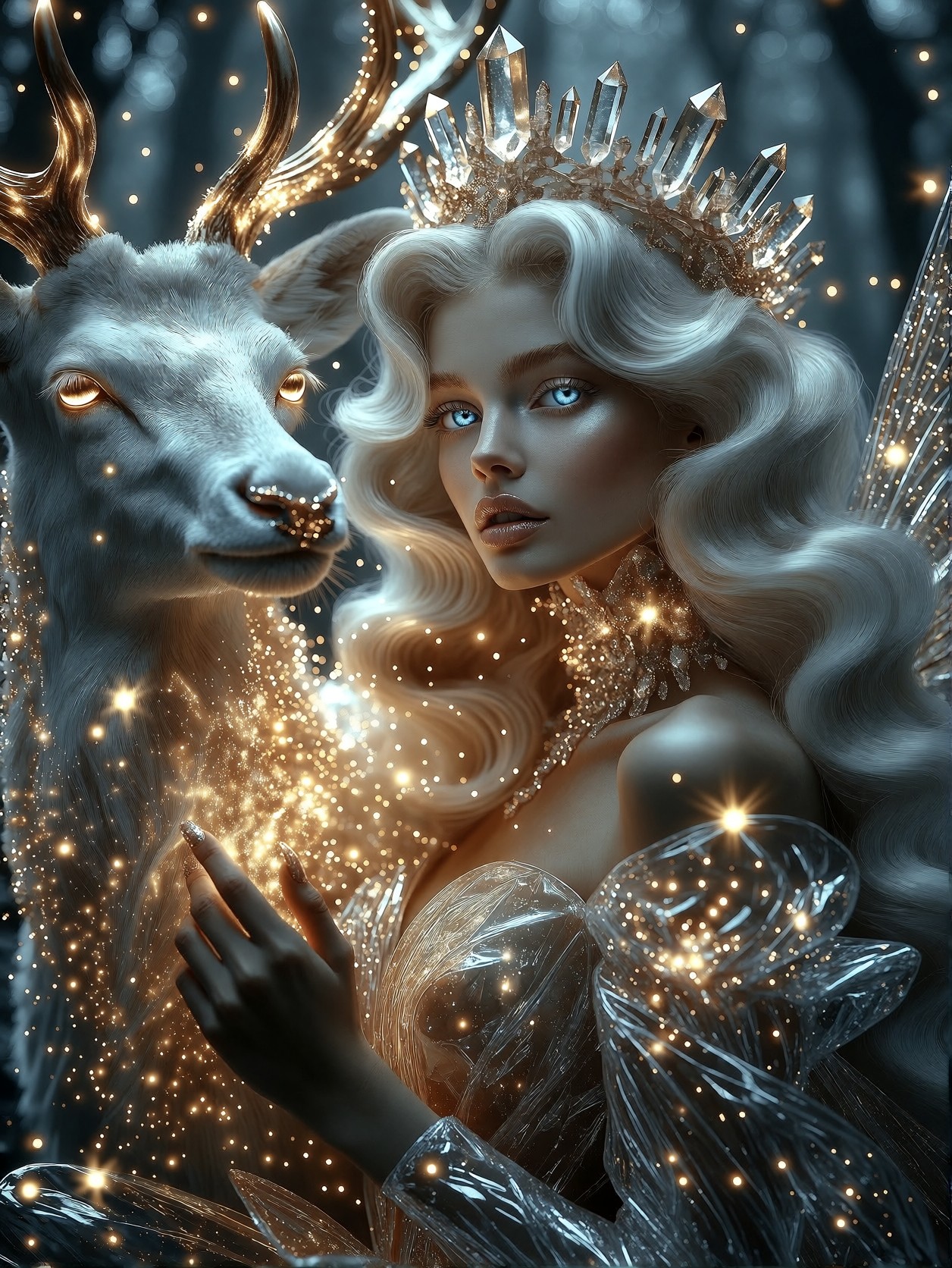 Enchanted Princess in Mystical Forest — AI generated image