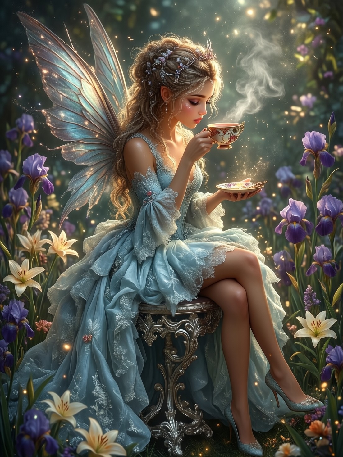 Enchanted Fairy in Lush Garden — AI generated image