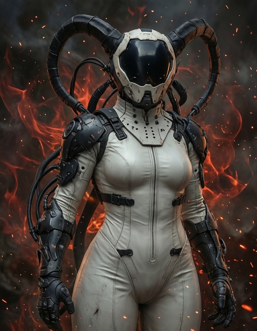 Futuristic Cybernetic Warrior — AI generated image