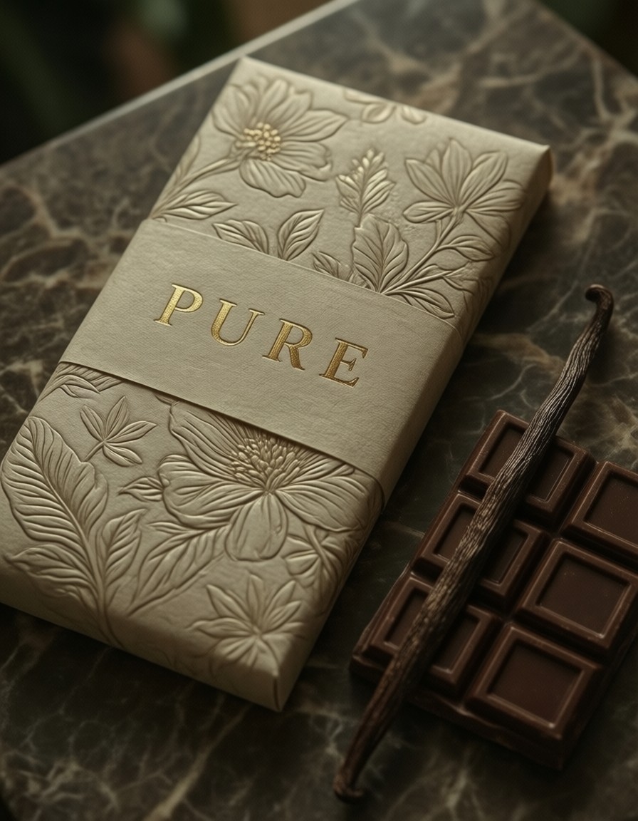 Artisanal Chocolate Packaging — AI generated image