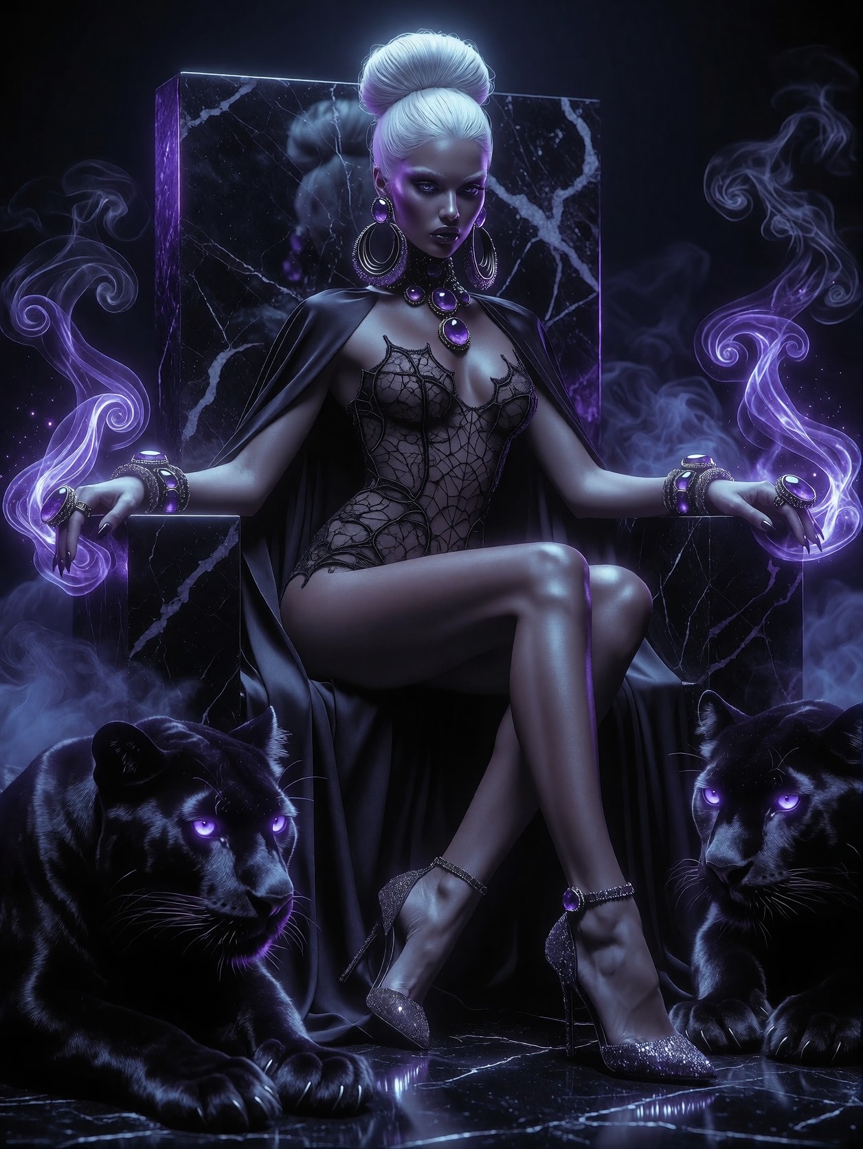 Dark Fantasy Glamour Queen — AI generated image