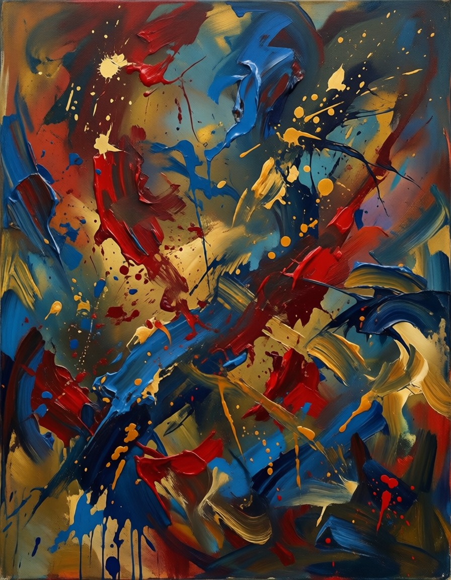 Dynamic Abstract Expressionism — AI generated image