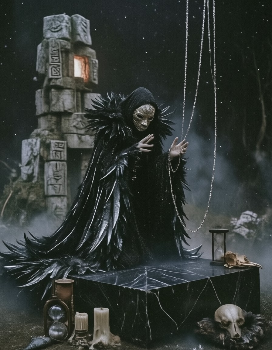 Eclipse Altar Ritual — AI generated image