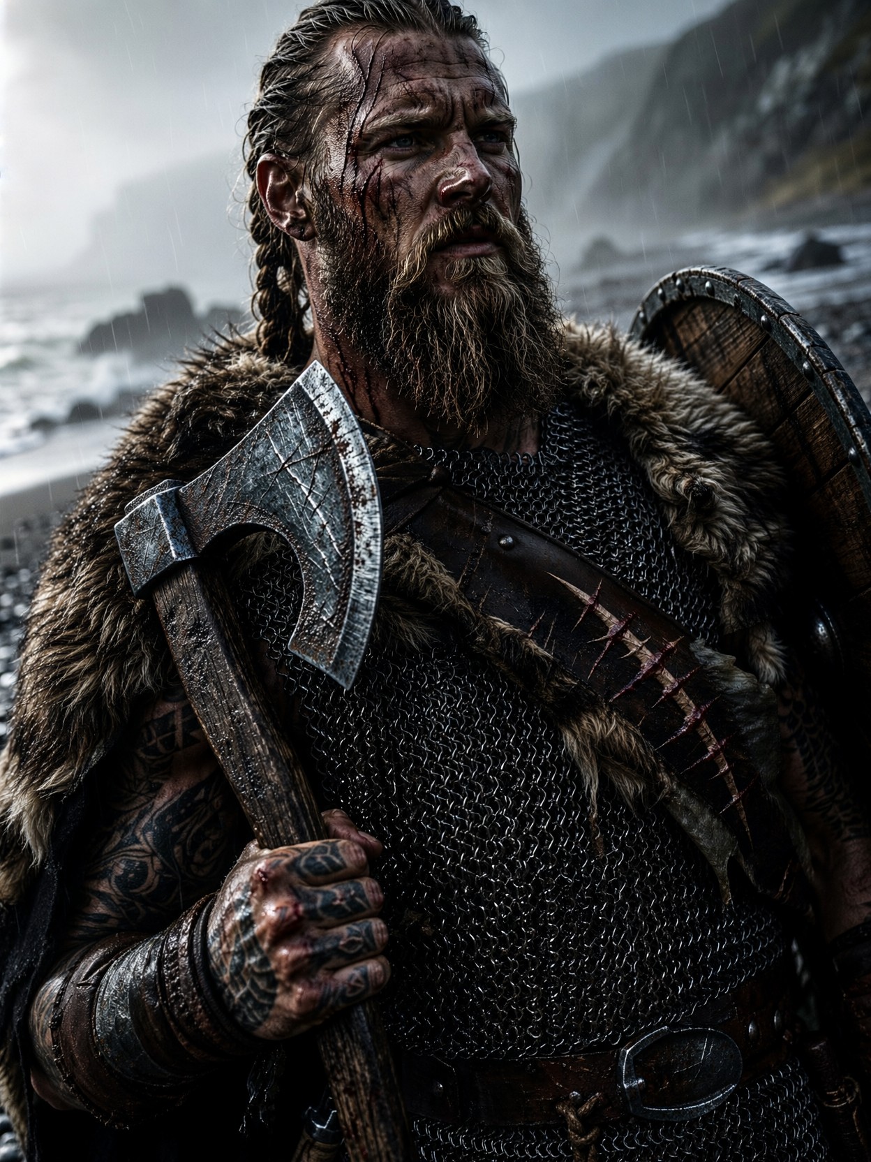 Battle Hardened Viking Warrior — AI generated image
