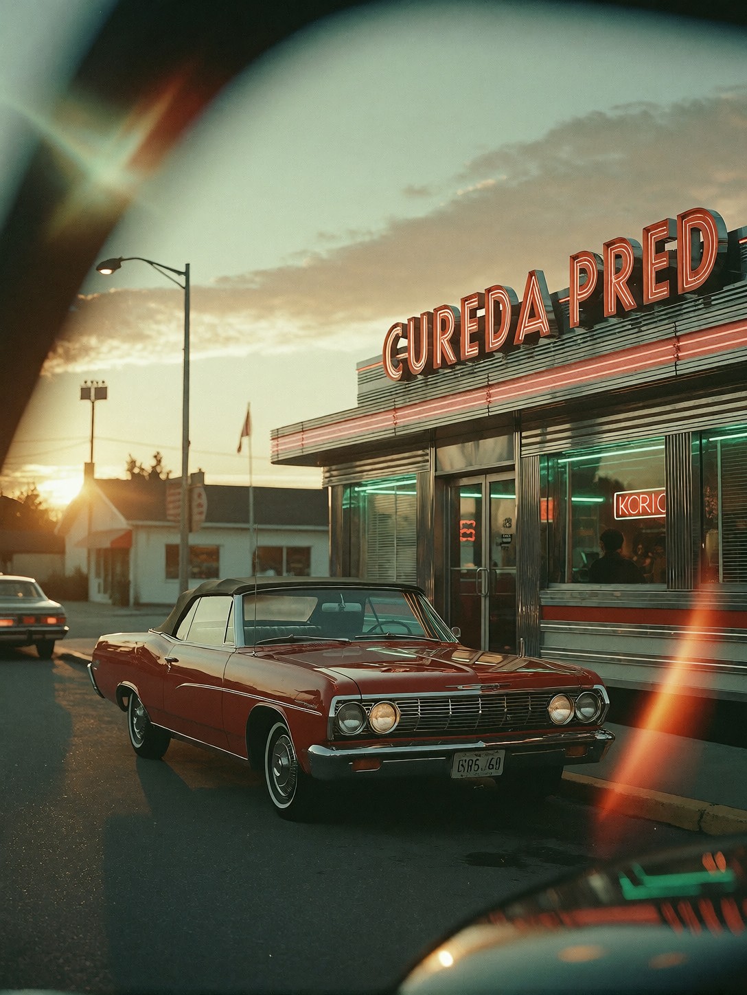 Retro Diner Sunset — AI generated image
