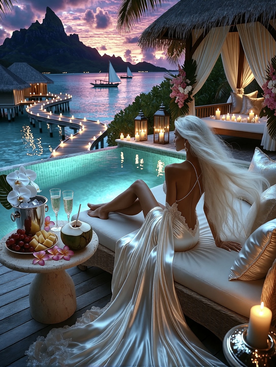 Glamorous Tropical Sunset — AI generated image