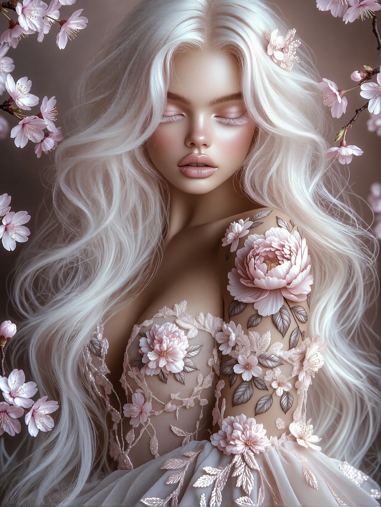 Ethereal Beauty in Bloom — AI generated image