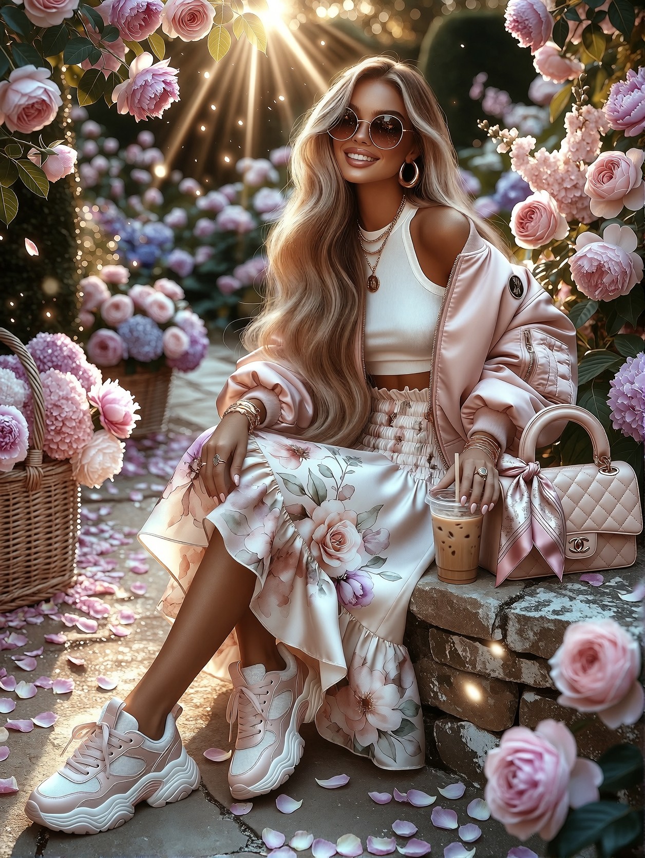 Pastel Spring Garden Glamour — AI generated image