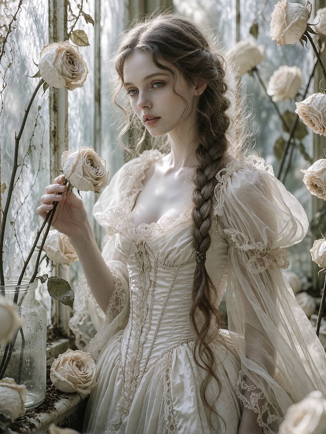 Vintage Gothic Portrait of Woman — AI generated image
