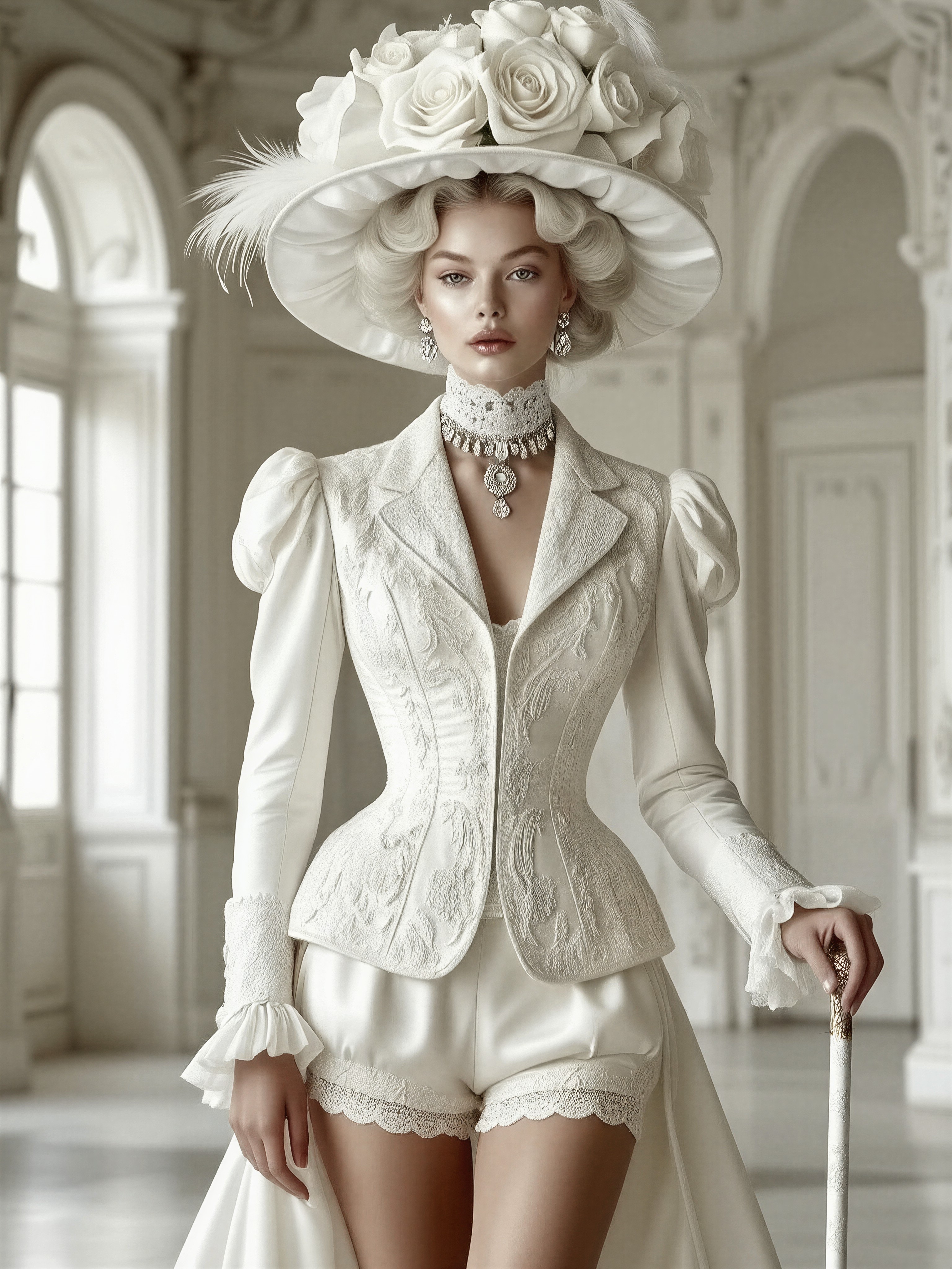 Elegant Aristocratic Fashion Portrait — AI generated image