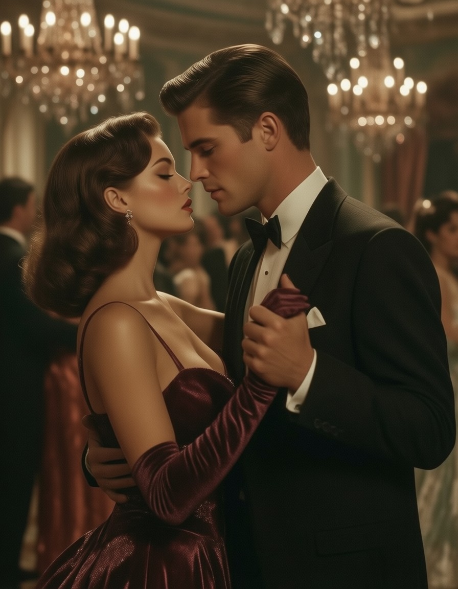 Vintage Ballroom Romance — AI generated image