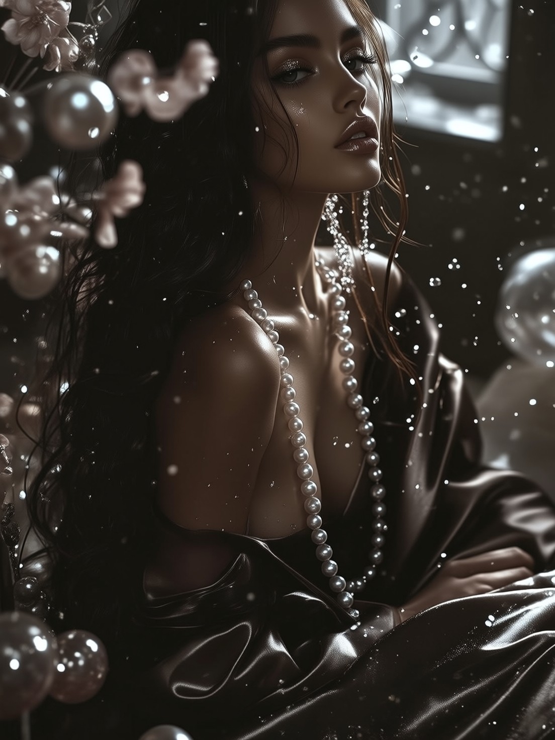 Mysterious Glamour Portrait — AI generated image