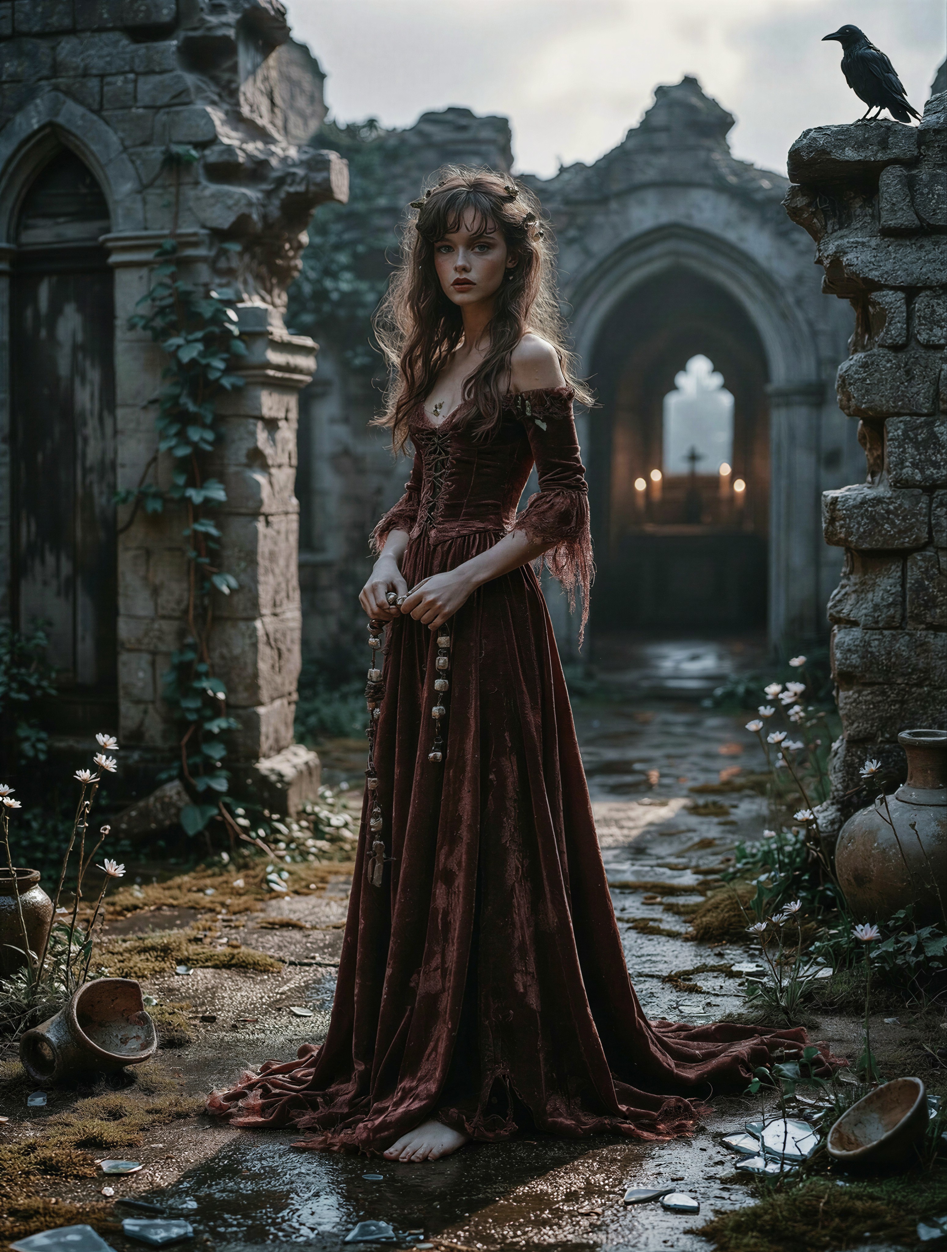 Melancholic Monastery Madame — AI generated image