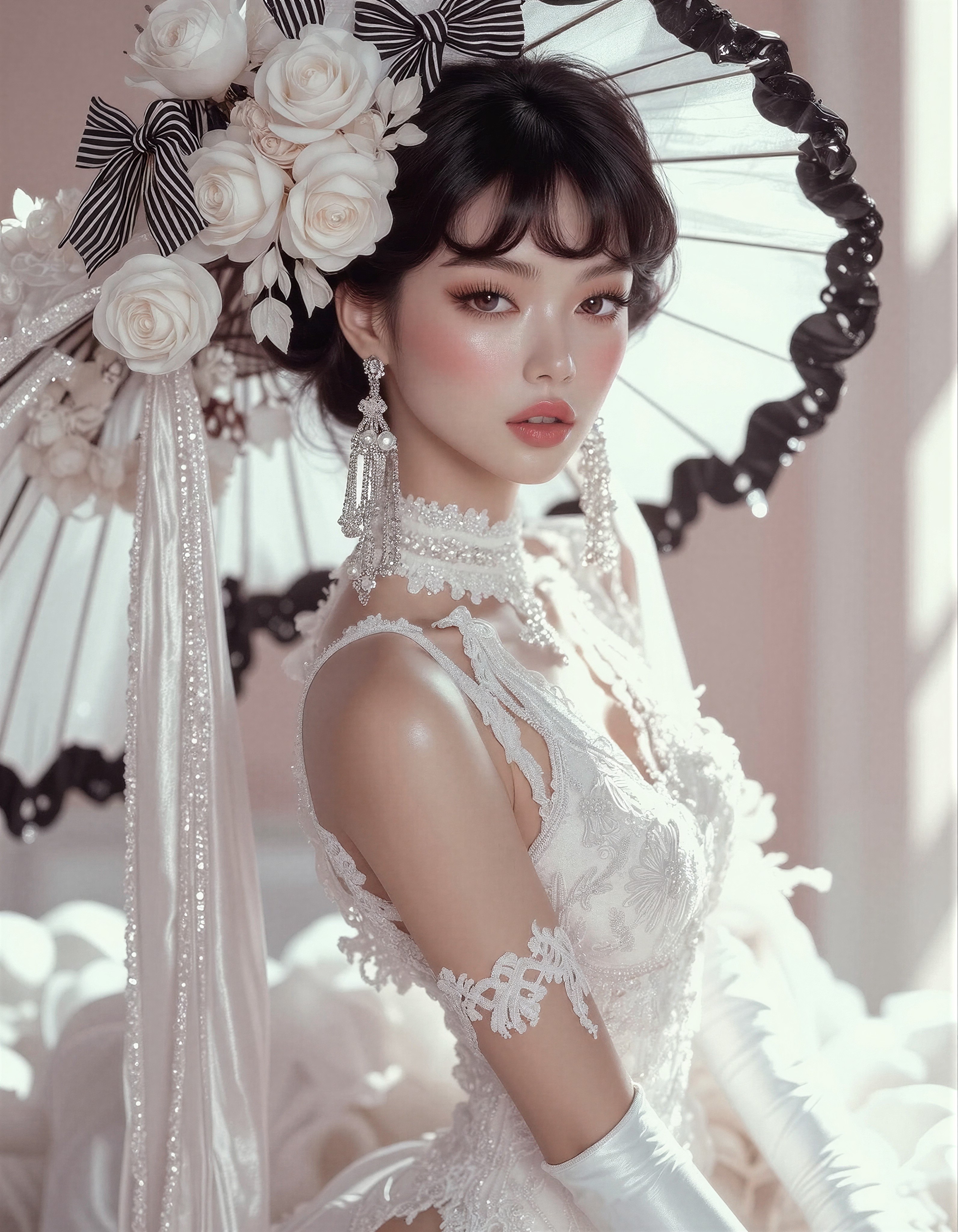 Elegant Victorian Couture Portrait — AI generated image