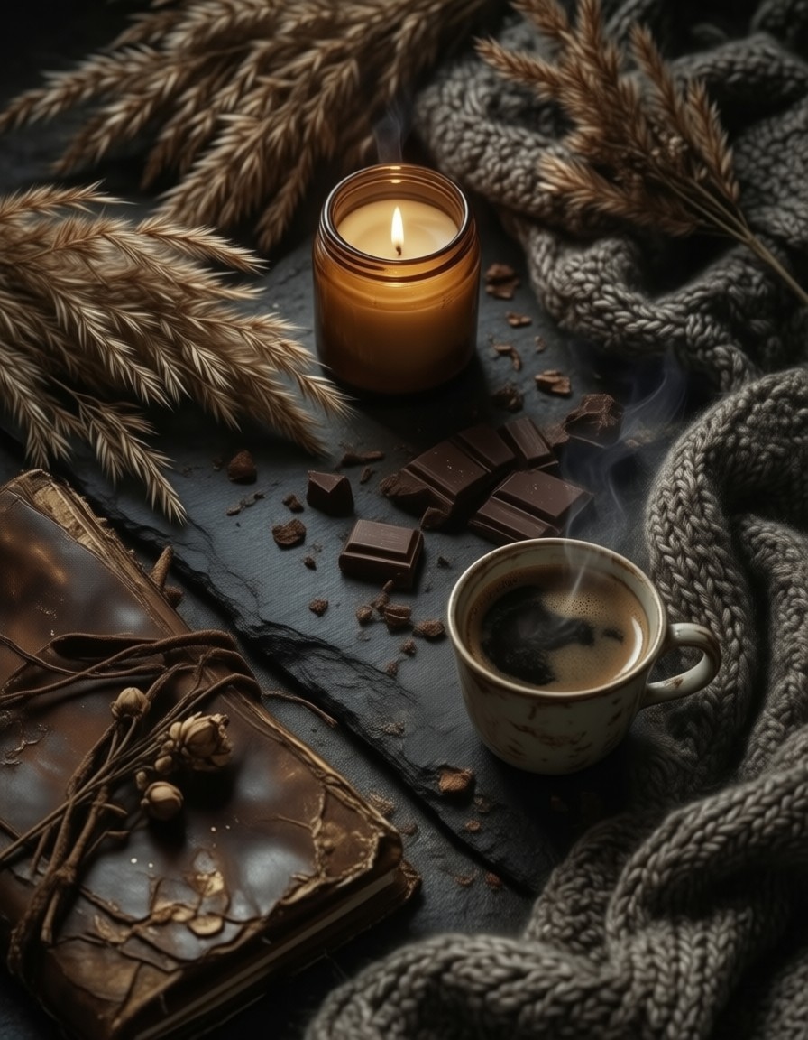 Cozy Hygge Flat Lay — AI generated image