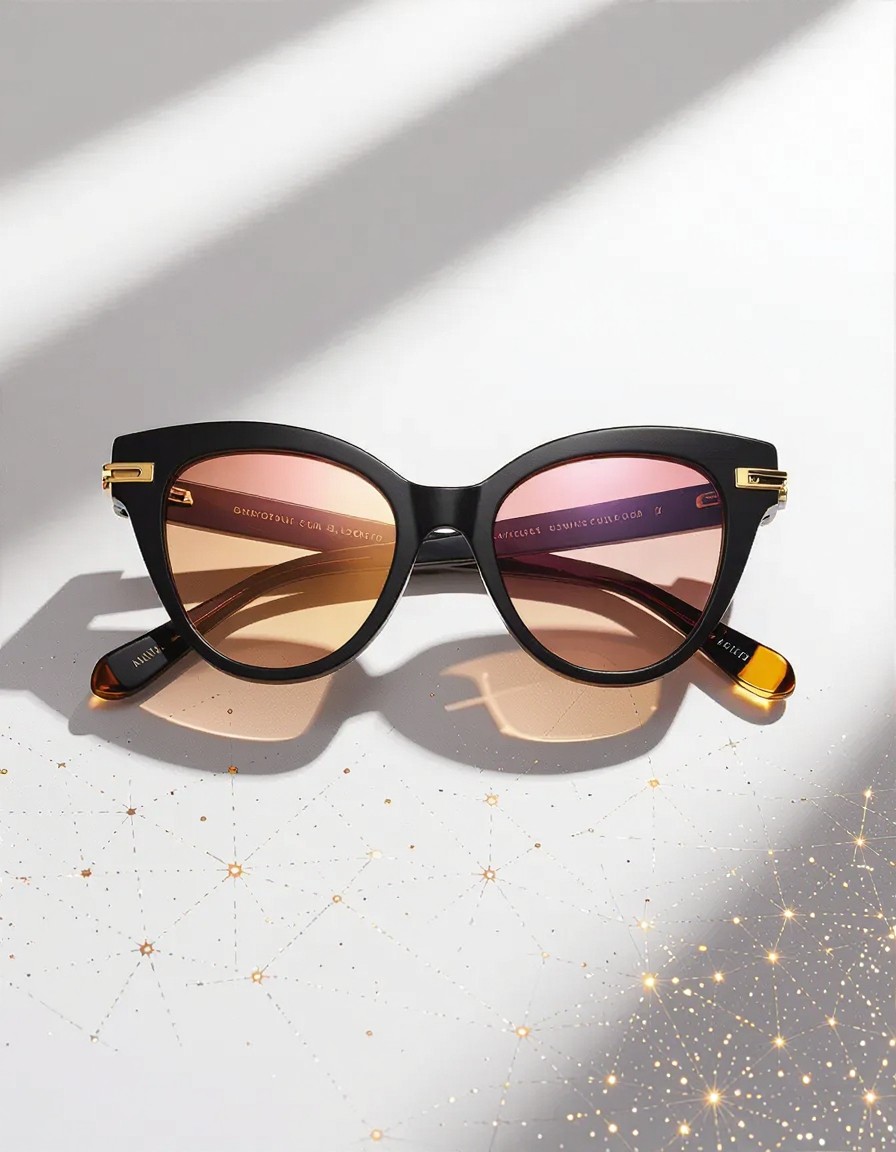 Luxury Aura Cat-Eye Sunglasses — AI generated image