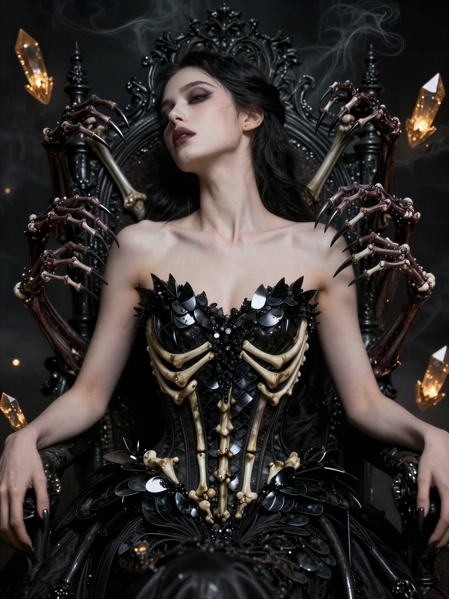 Demonic Transformation in Gothic Fashion — AI generated image