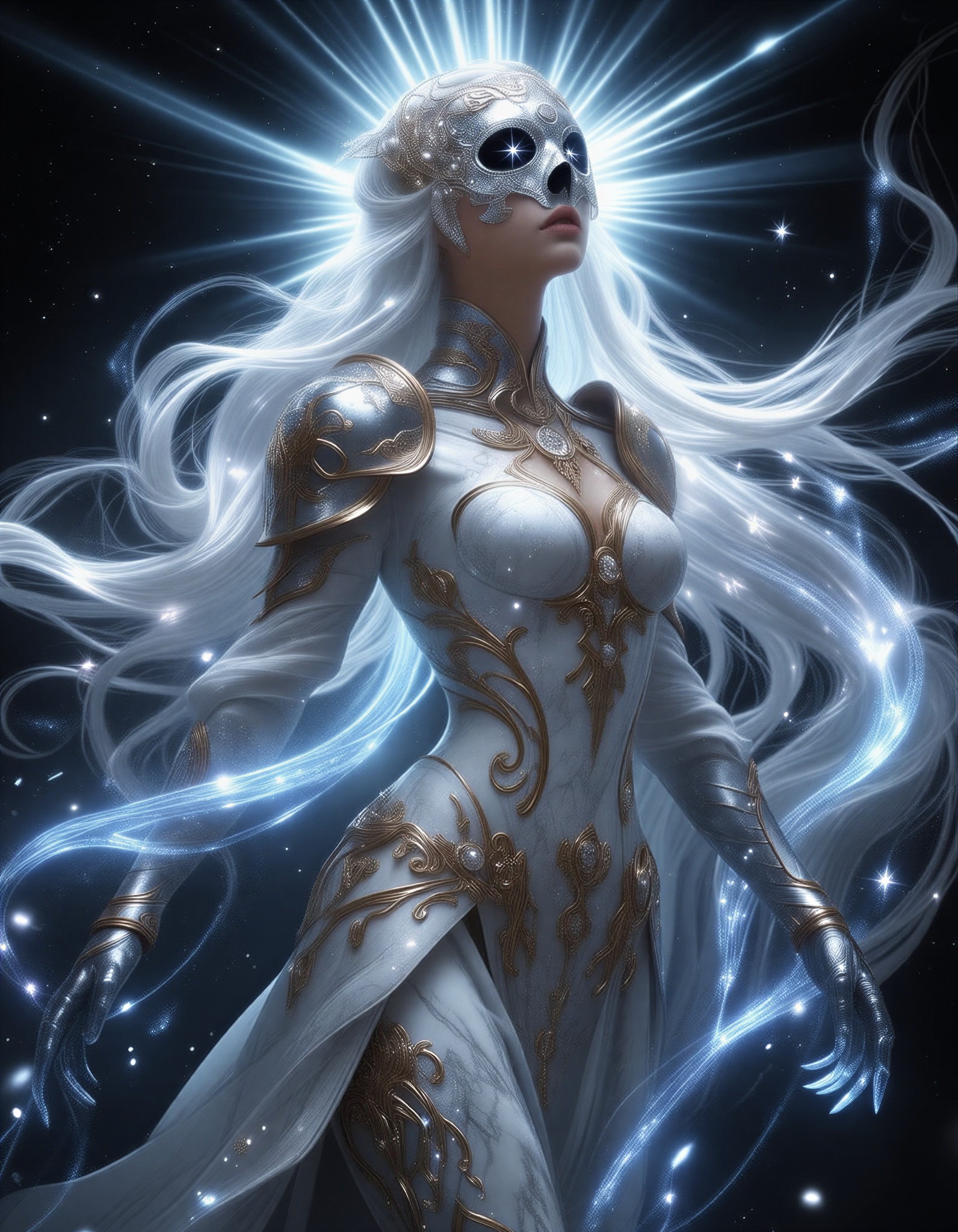 Celestial Weaver in Cosmic Void — AI generated image