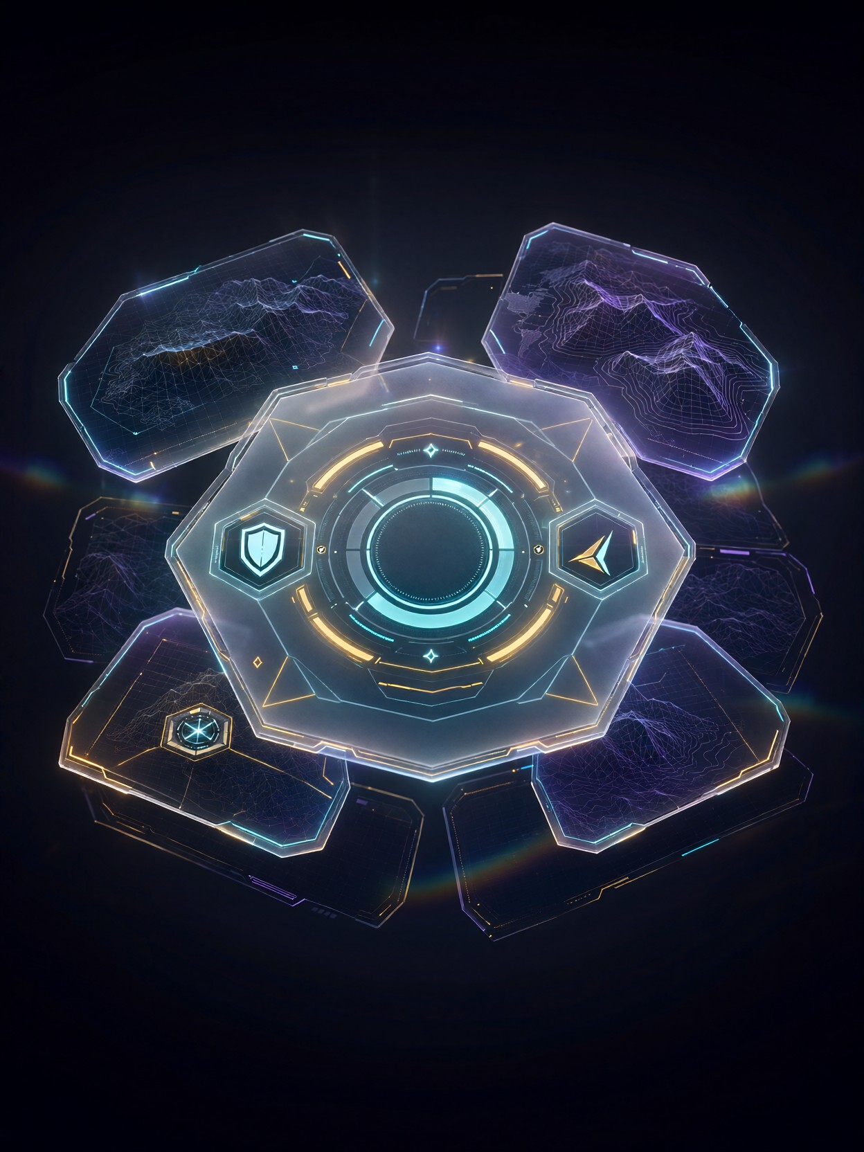 Futuristic Holographic Tactical Interface — AI generated image